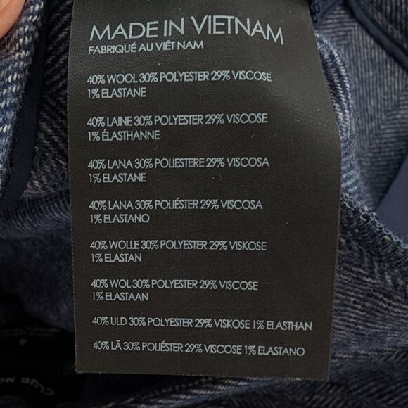 Club Monaco Wool Blend Straight Leg Mid Rise Ankle Chino Pants, size 8 - Picture 8 of 9